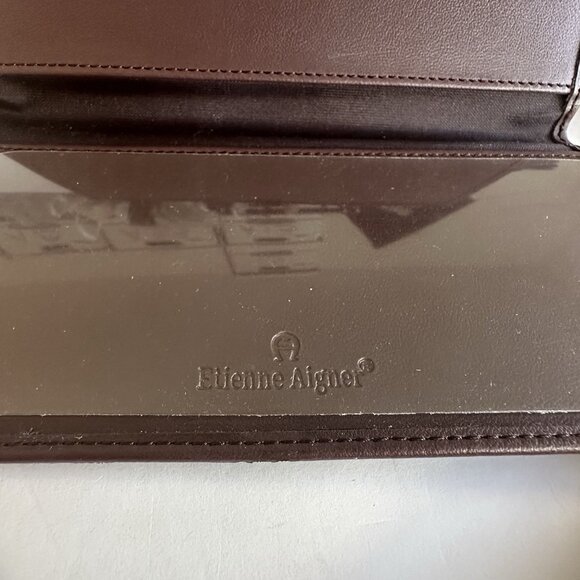 Vtg Etienne Aigner Oxblood Burgundy Leather Shoulder Cross Body Bag 7.5" 80s 90s - Picture 8 of 15